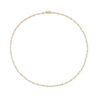 Cluster Lab Diamond Tennis Necklace in 14k yellow gold