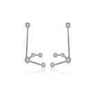 Silver constellation earrings with sparkling stones from our jewelry brand