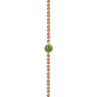 18K Gold August Birthstone Peridot Bezel Bracelet - Bracelets - Izakov Diamonds + Fine Jewelry
