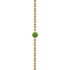 18K Gold August Birthstone Peridot Bezel Bracelet Izakov Diamonds + Fine Jewelry