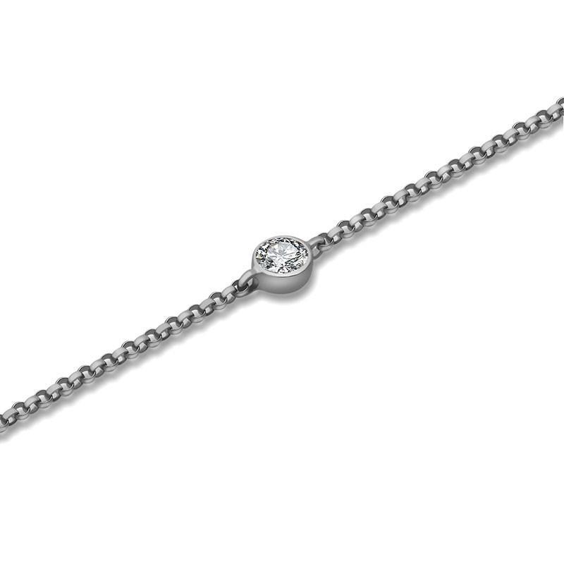 Solid Gold Diamond April Birthstone Bracelet | King's Cross