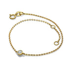 18K Gold Bezel Diamond Bracelet (April Birthstone) Yellow Gold Izakov Diamonds + Fine Jewelry