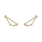 Modern geometric gold earrings with sparkling diamonds from our luxury jewelry collection.