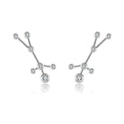 Sterling silver constellation earrings with sparkling crystals from our luxury jewelry collection