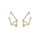 Gold constellation earrings with sparkling gemstones, elegant jewelry design from our exclusive collection