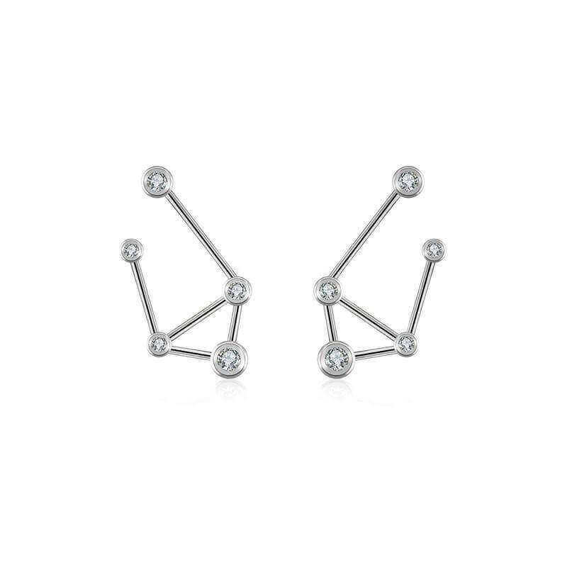 Sterling silver constellation earrings with sparkling gemstones from our jewelry brand collection. Perfect for elegant and unique style.