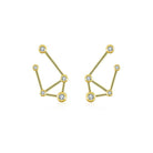 Gold constellation earrings with sparkling gemstones from our exclusive jewelry collection.