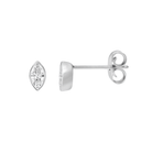 Elegant marquise cut diamond stud earrings in white gold by our jewelry brand