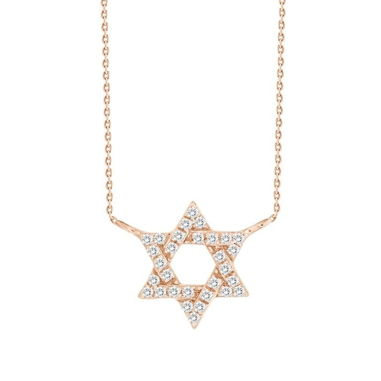 18K Gold Mini Star Of David Diamond Necklace Necklaces by Izakov Diamonds + Fine Jewelry | Izakov