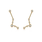 Gold constellation earrings with sparkling diamonds – celestial jewelry piece from our exclusive collection.