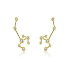 Delicate gold constellation earrings with sparkling diamonds from our bespoke jewelry collection