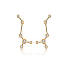 Gold constellation earrings with diamonds from our exclusive jewelry collection.