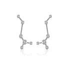 Elegant constellation-inspired silver earrings with sparkling gemstones by our jewelry brand