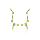 Zodiac constellation gold earrings with sparkling gemstones - unique jewelry piece from our brand collection.