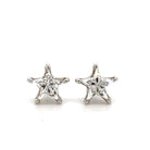 Sterling silver star-shaped stud earrings with sparkling crystals from our elegant jewelry collection