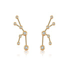 Gold constellation earrings with sparkling gemstones from our luxury jewelry collection