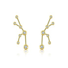 Elegant gold constellation earrings with sparkling diamonds - star-shaped jewelry from our celestial collection.