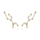 Gold constellation earrings with sparkling diamond accents from our exclusive jewelry collection