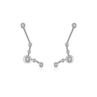 Exquisite white gold zodiac constellation diamond earrings showcasing elegant celestial designs.