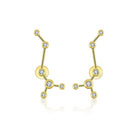 18K Gold Zodiac Constellation Diamond Earrings showcasing sparkling constellations for a celestial touch in jewelry.