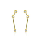 18K gold zodiac constellation diamond earrings showcasing celestial elegance and sparkling design.