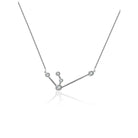 18K gold zodiac constellation necklace with diamond accents, perfect for astrology enthusiasts and elegant styling.