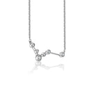 18K white gold zodiac constellation diamond necklace sparkling with high-quality diamonds, ideal for astrology lovers.