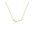 18K gold zodiac constellation diamond necklace showcasing elegant design with sparkling diamonds for astrology enthusiasts.