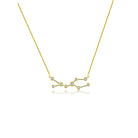 18K Gold Zodiac Constellation Necklace with Diamonds, perfect for astrology lovers and unique gift ideas.