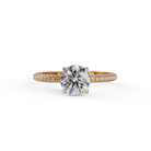 3-Row Pave Hidden Halo Diamond Engagement Ring - Rings - Izakov Diamonds + Fine Jewelry