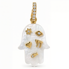 Jewish Charms Hamsa Gemstone Pendant ©