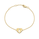 Land Of Israel Cutout Heart Gold Bracelet ©, 14K gold, Izakov Fine Jewelry
