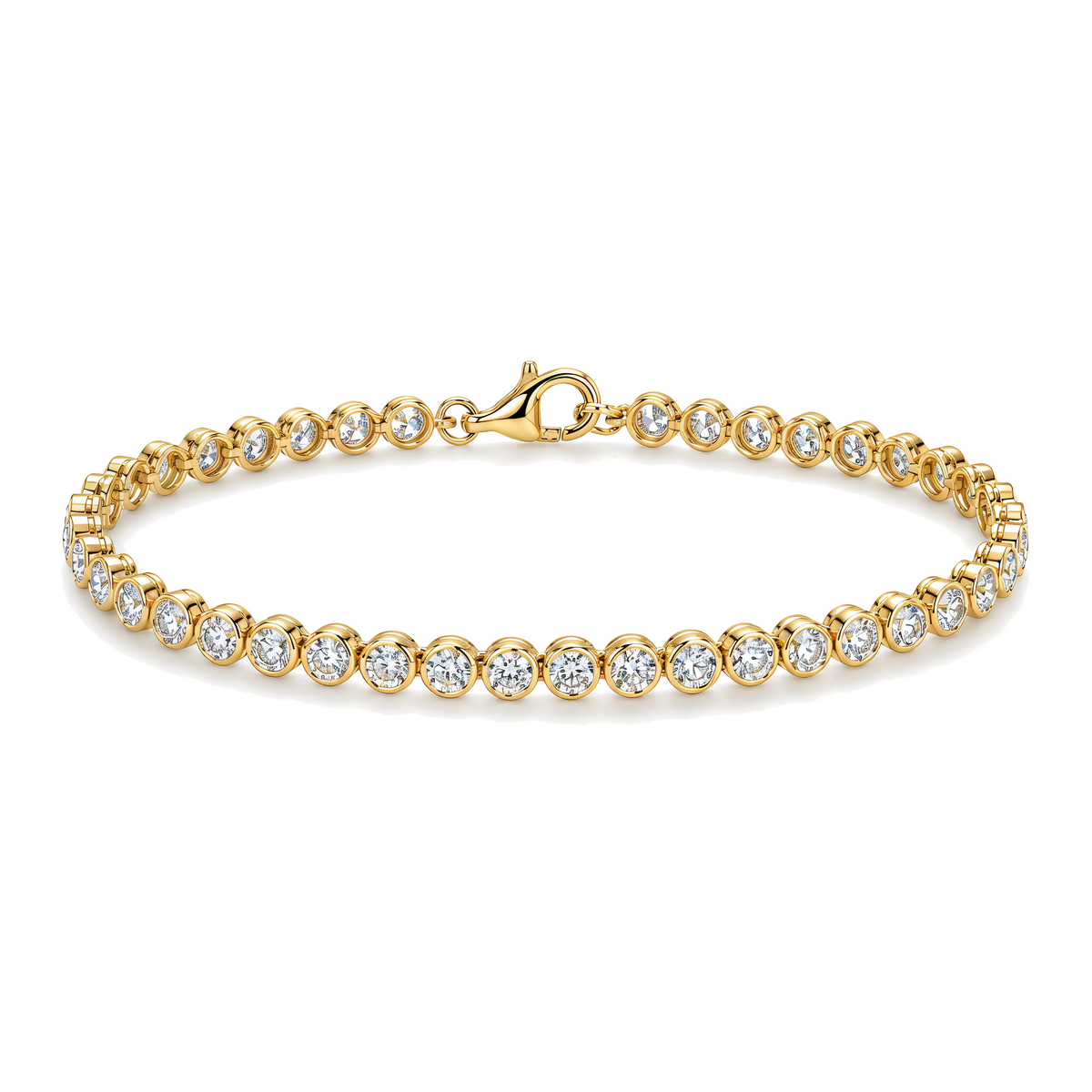 Bezel Lab Diamond Tennis Bracelet