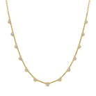 Bar Link Bezel Diamond Station Necklace