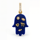 Jewish Charms Hamsa Gemstone Pendant ©