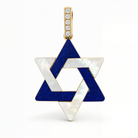 Multi Gemstone Star of David Diamond Pendant ©