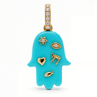Jewish Charms Hamsa Gemstone Pendant ©