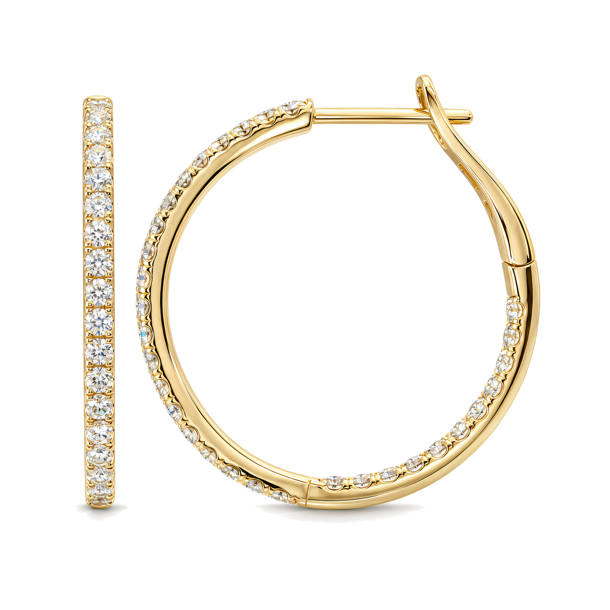 Inside-Out Lab Diamond Hoop Earrings
