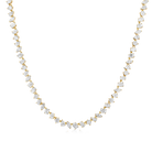 Multi Shape Diamond Tennis Necklace in 14k yellow gold