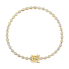 Pear Diamond Bezel Tennis Bracelet in 14k yellow gold