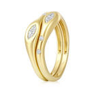Double Marquise Diamond Wave Ring in 14k yellow gold