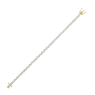 Alternating Pear Diamond Tennis Bracelet in 14k yellow gold