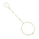Marquise and Pear Diamond Bezel Hand Chain in 14k yellow gold