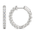 Scalloped Inside-Out Lab Diamond Hoop Earrings