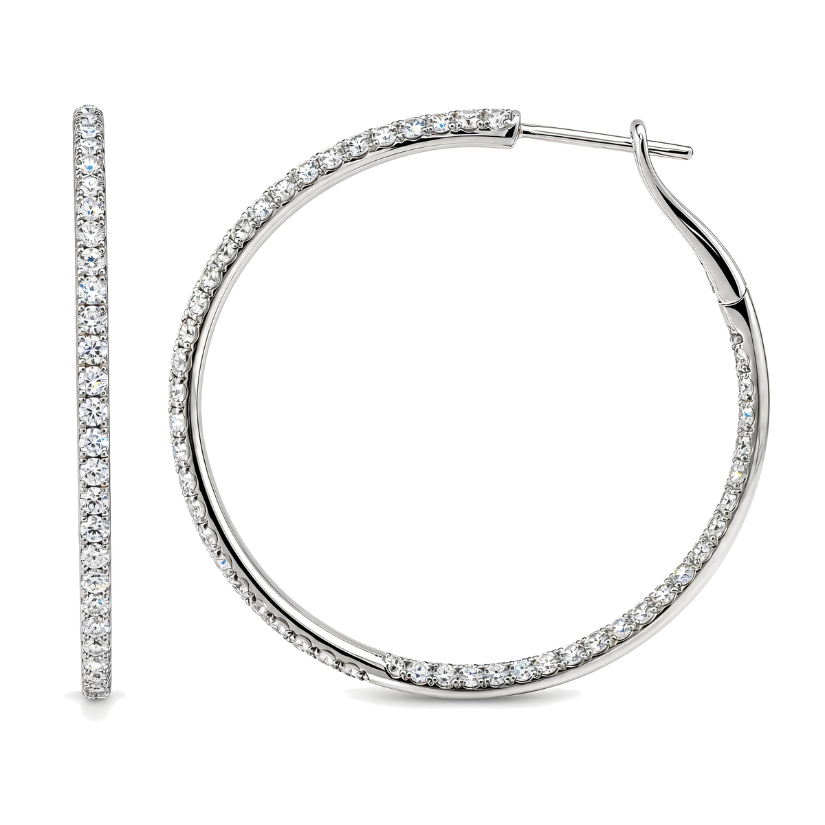 Inside-Out Lab Diamond Hoop Earrings