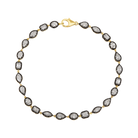Multi Shape Diamond Black Bezel Tennis Bracelet in 14k yellow gold