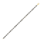 Multi Shape Diamond Black Bezel Tennis Bracelet in 14k yellow gold