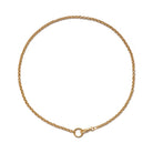 Rolo link swivel clasp gold chain necklace in 14k yellow gold