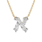 Solid Lab Diamond Hebrew Initial Necklace featuring a stunning initial pendant in lab diamond.