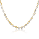 Multi Shape Diamond Riviera Necklace in 14k yellow gold